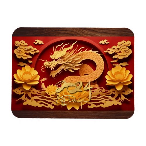 Chinese and Vietnamese Wood Dragon Year 2024 RcM Magnet