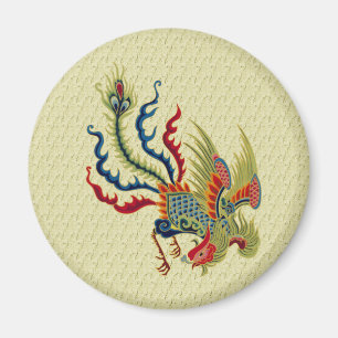 Chinese Art Rooster Design Magnet