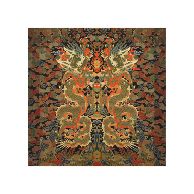 Chinese Asian Dragon Colorful Art (Front)