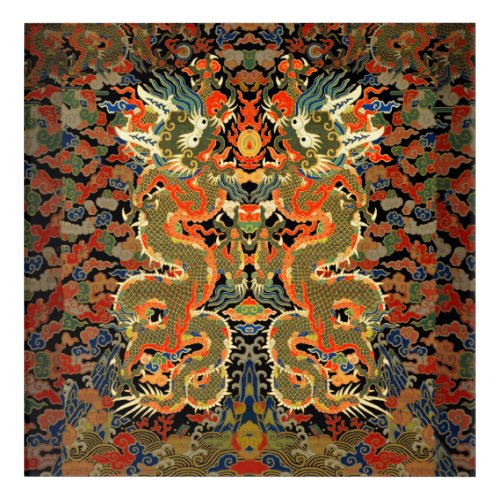 Chinese Asian Dragon Colorful Art