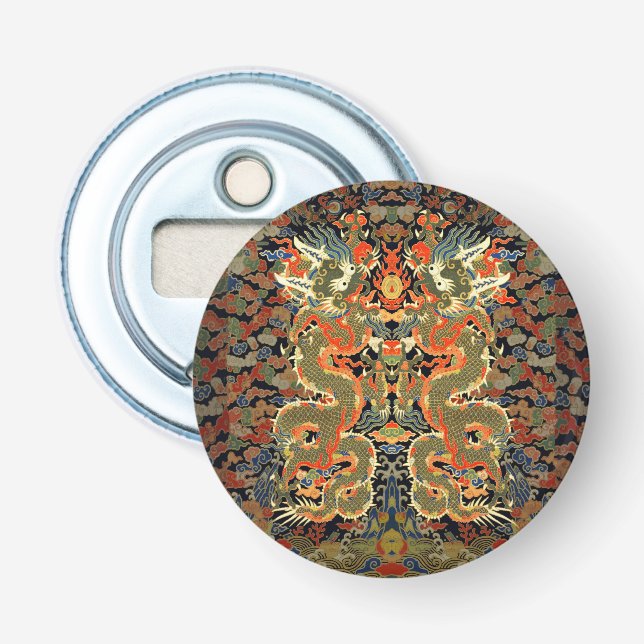 Chinese Asian Dragon Colorful Art Bottle Opener (Front)