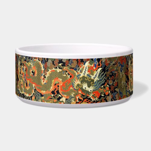 Chinese Asian Dragon Colorful Art Bowl