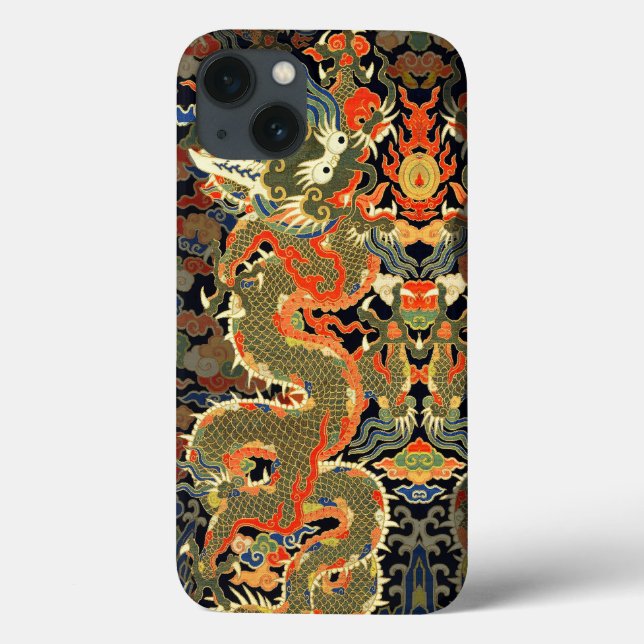 Chinese Asian Dragon Colorful Art Case-Mate iPhone Case (Back)