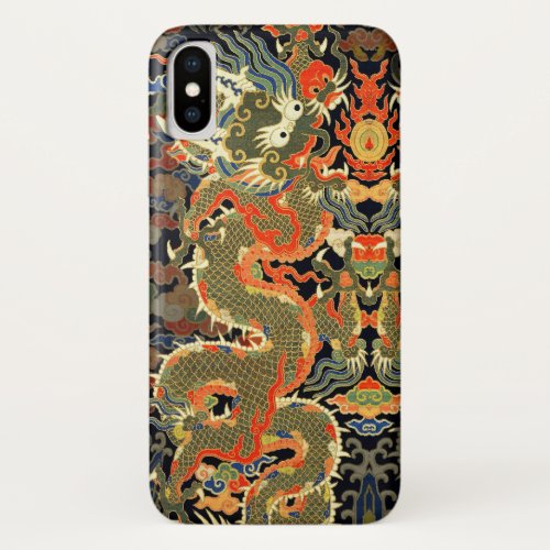 Chinese Asian Dragon Colorful Art iPhone X Case