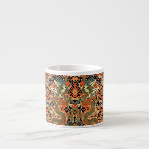 Chinese Asian Dragon Colorful Art Espresso Cup