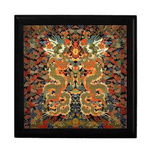 Chinese Asian Dragon Colorful Art Gift Box
