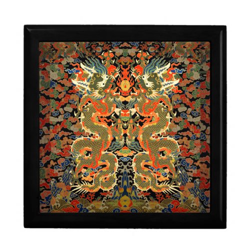 Chinese Asian Dragon Colorful Art Gift Box
