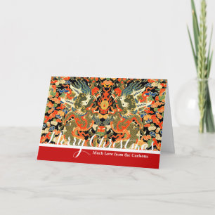 Chinese Asian Dragon Colorful Art Holiday Card