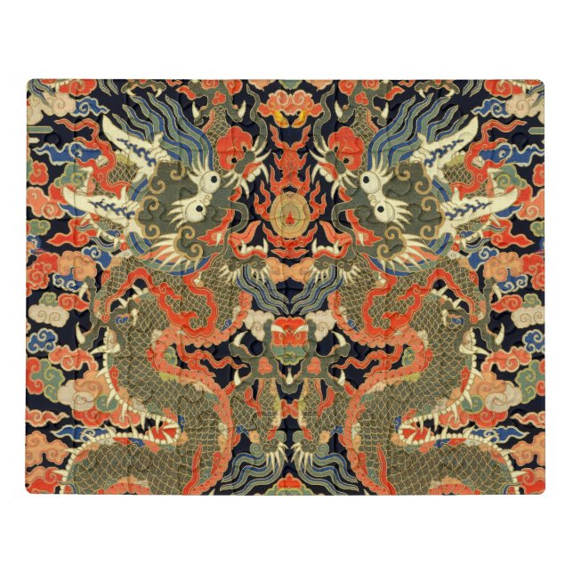 Chinese Asian Dragon Colorful Art Jigsaw Puzzle (Puzzle Horizontal)