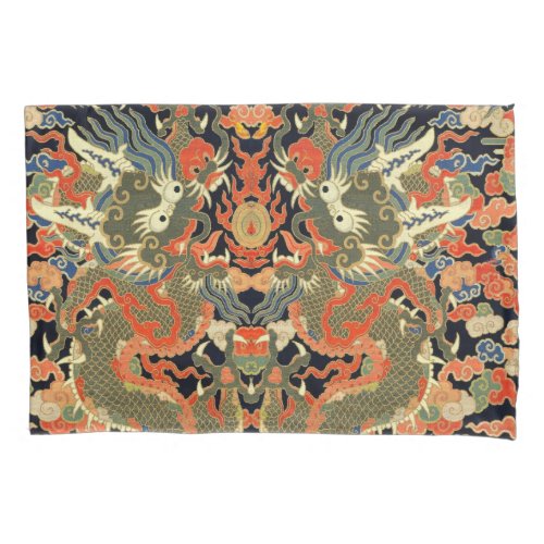 Chinese Asian Dragon Colorful Art Pillow Case