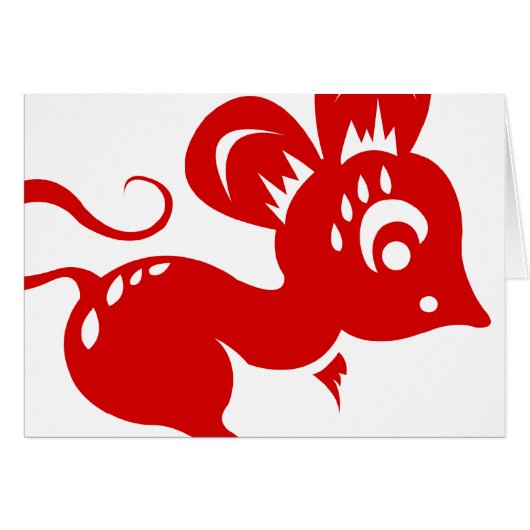 Chinese Astrology Rat Illustration Cards (Front Horizontal)