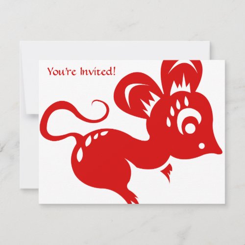 Chinese Astrology Rat Illustration Custom Announcements