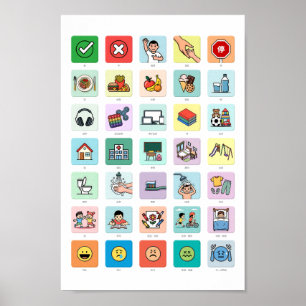 Chinese Autism AAC Pointing Communication 04 Poster