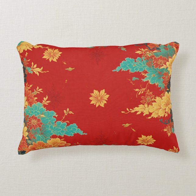 chinese background accent pillow (Front)