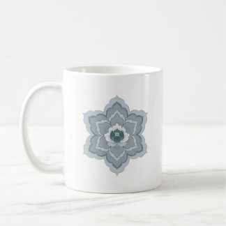 Chinese Baoxiang Flower in Misty Blue & Ink Jade Coffee Mug