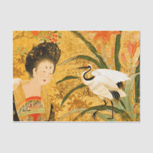 Chinese Beauty and the Crane 10lb Tissue Paper