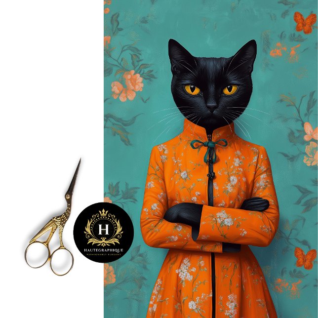 Chinese Black Cat Decoupage  Tissue Paper (Creator Uploaded)