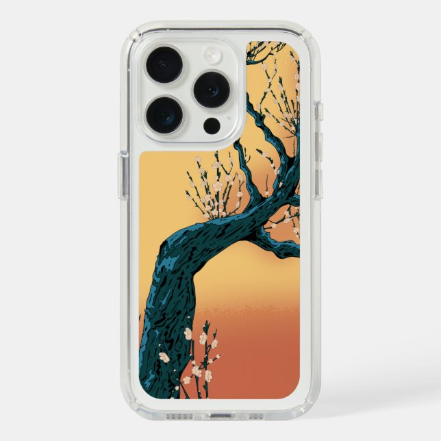 Chinese Blossom Tree Speck iPhone Case (Front (White Titanium))
