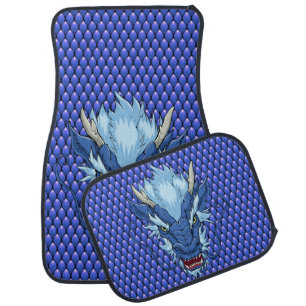 Chinese Blue Water Dragon  Car Floor Mat