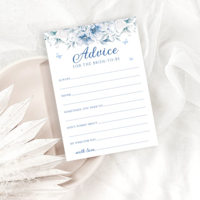 Chinese Blue & White Wishes & Advice Card (Creator Uploaded)