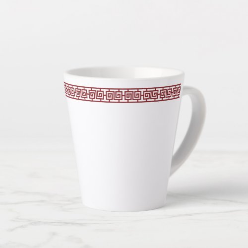 Chinese Border Latte Mug