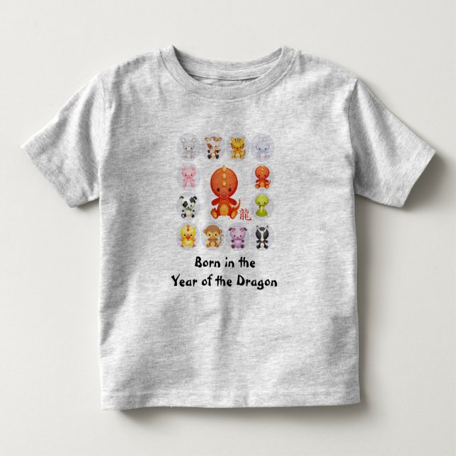Chinese Born in the Year of the Dragon Toddler T-shirt (Front)