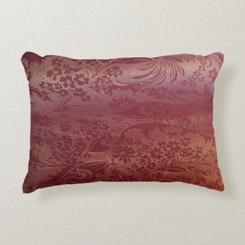 Chinese Brocade Pink Accent Pillow