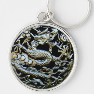Chinese Bronze Dragon Keychain