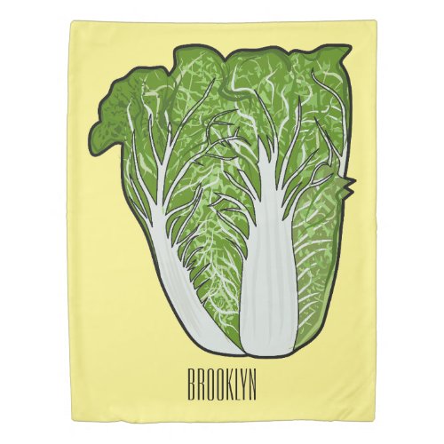 Chinese cabbage cartoon illustration  duvet cover