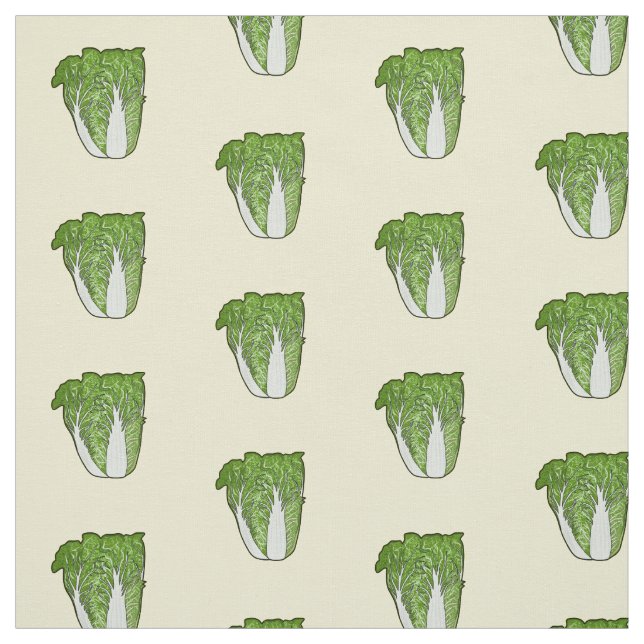 Chinese cabbage cartoon illustration fabric (Swatch)