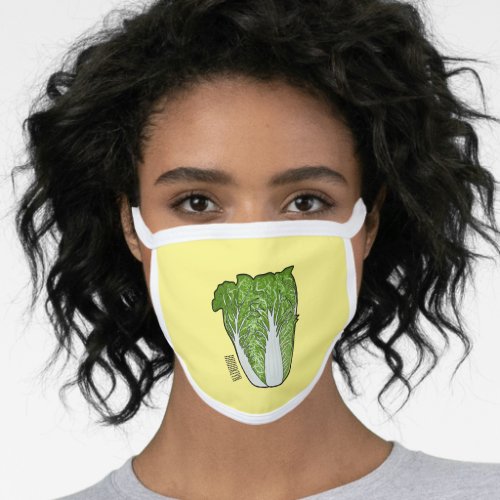 Chinese cabbage cartoon illustration  face mask