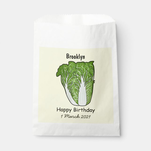 Chinese cabbage cartoon illustration favor bag (Front)