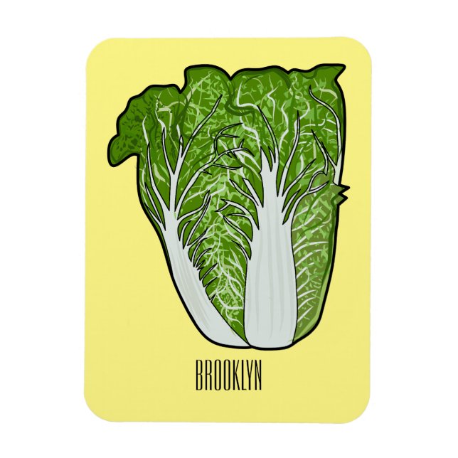 Chinese cabbage cartoon illustration  magnet (Vertical)