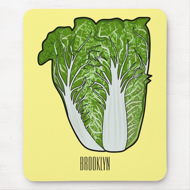 Chinese cabbage cartoon illustration  mouse pad (Front)