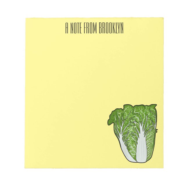 Chinese cabbage cartoon illustration  notepad (Front)