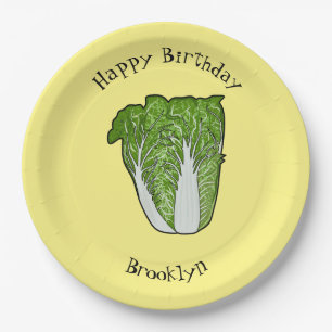Chinese cabbage cartoon illustration paper plates