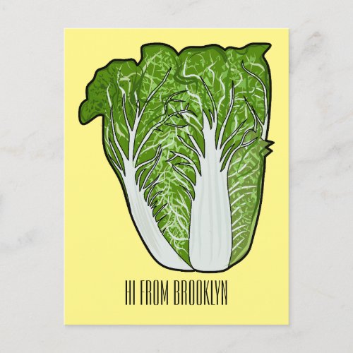 Chinese cabbage cartoon illustration  postcard