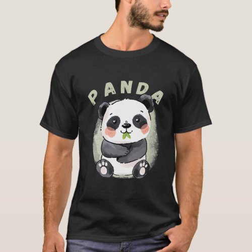 Chinese Cartoon Panda Holiday Casual T_Shirt