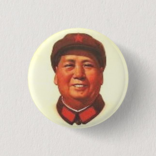Chinese Chairman Mao Tse Tung button (Front)