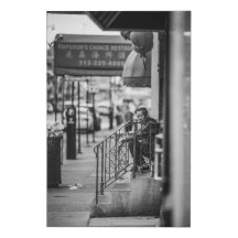 Chinese Character Black and White Chinatown