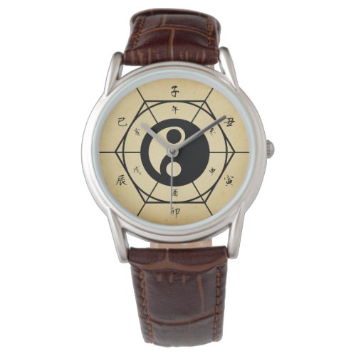 Chinese Characters Dial with Taichi Ying and Yang Watch