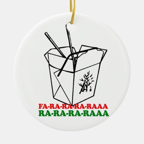 Chinese Christmas _ Holiday Humor _png Ceramic Ornament