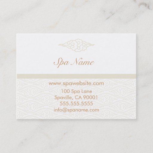 Customizable Chinese Cloud Spa Coupon Cards Business Card