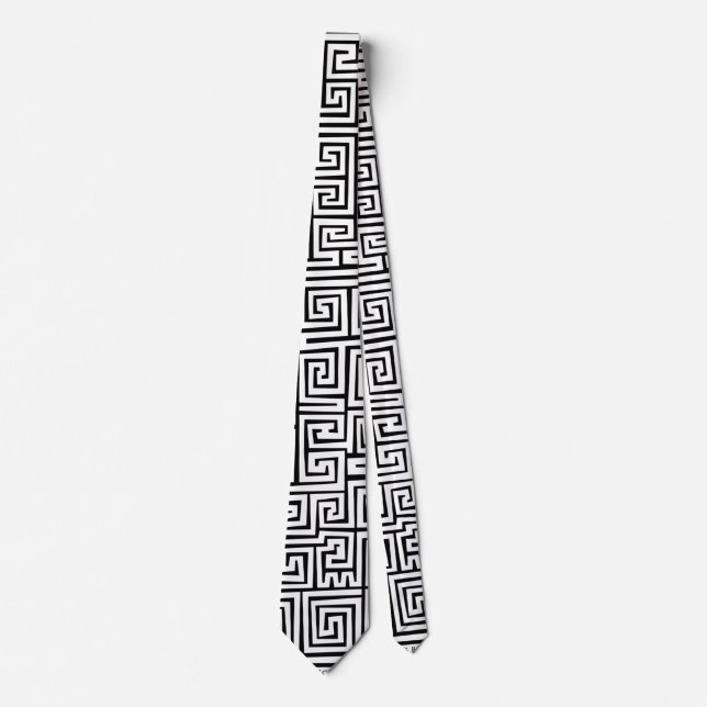 Chinese Confucianism I Maze by Blaise Gauba Neck Tie (Front)