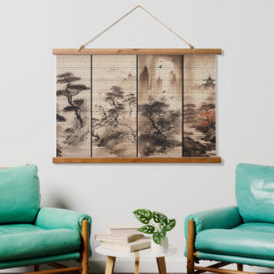 Chinese countryside mural hanging tapestry