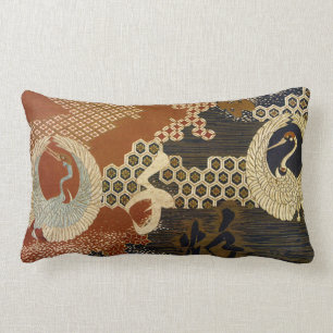 Chinese Cranes Lumbar Pillow