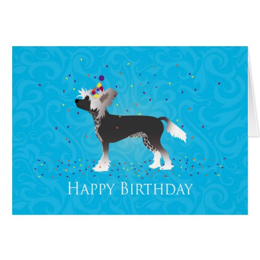 Chinese Crested Birthday Design Card | Zazzle