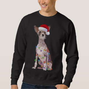 Chinese Crested Christmas Lights Xmas Dog Lover Sweatshirt