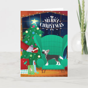 Chinese Crested Christmas Santa's Gift Holiday