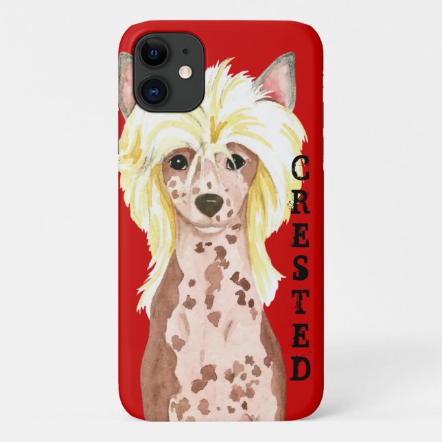 Chinese Crested Color Block Case-Mate iPhone Case (Back)